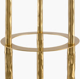 Mirasol 68" Rubber Wood Floor Lamp, Plated Metallic Gold