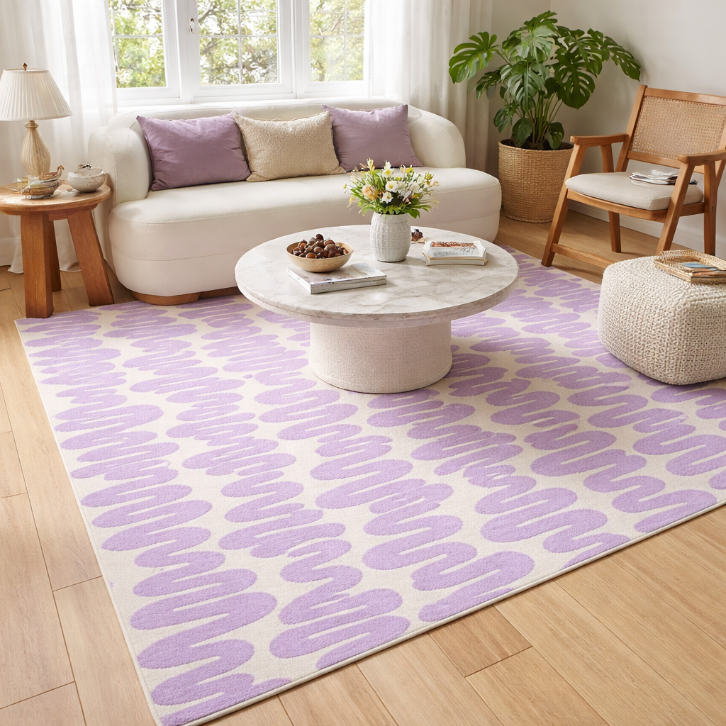 Decorative Rug With Bold Pattern