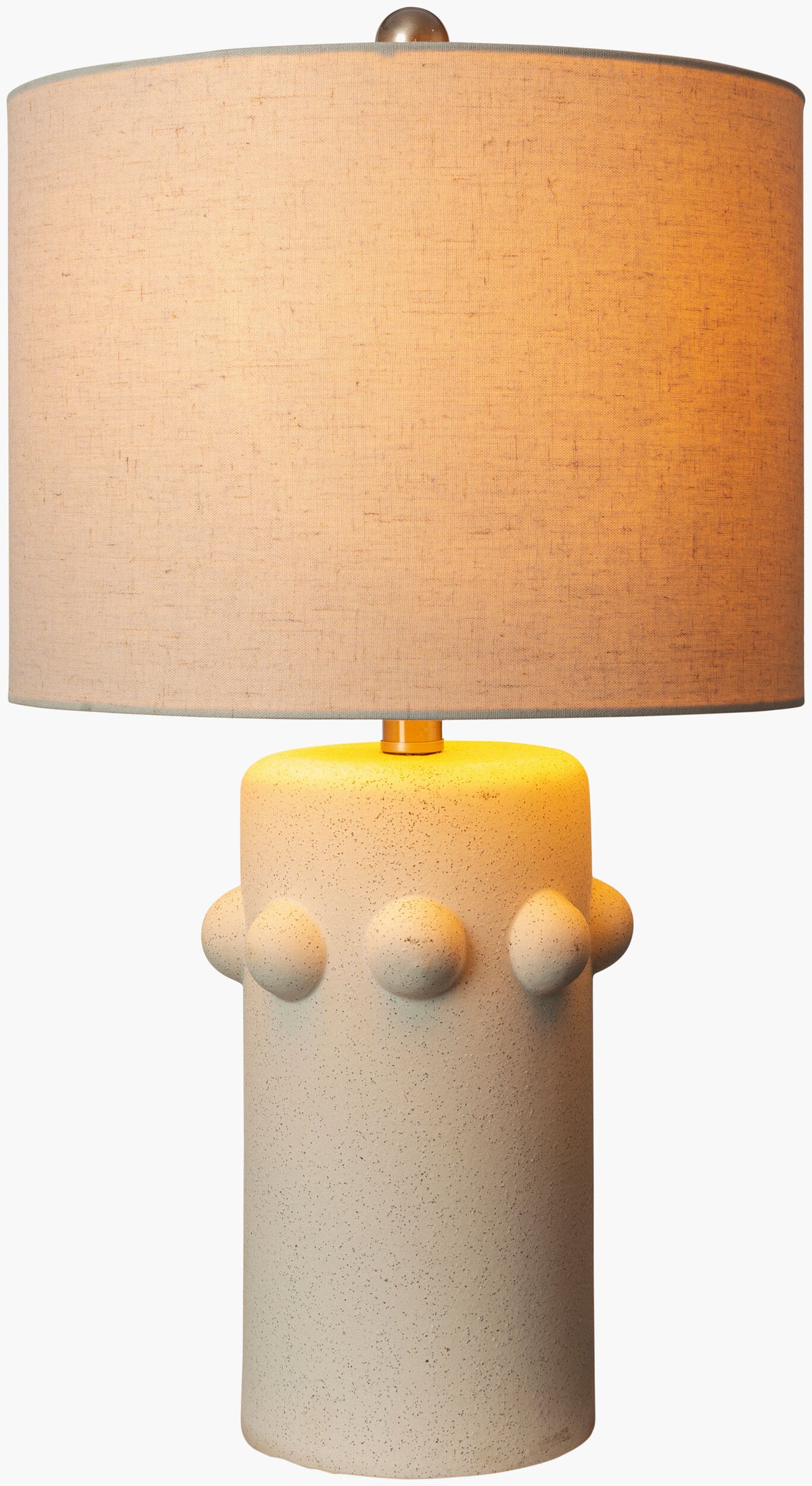 Massimo 24" Ceramic Table Lamp, Glazed Cream