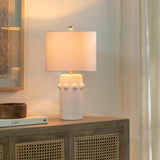 Massimo 24" Ceramic Table Lamp, Glazed Cream