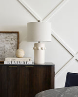 Massimo 24" Ceramic Table Lamp, Glazed Cream
