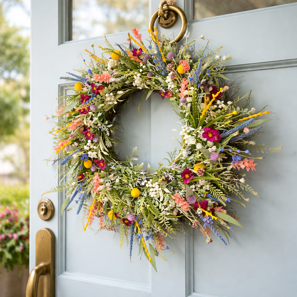 Floral Decorative Door Wreath