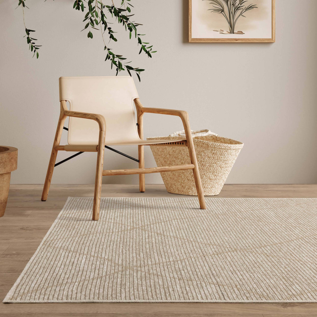 Mulberry Rug styled in a living room