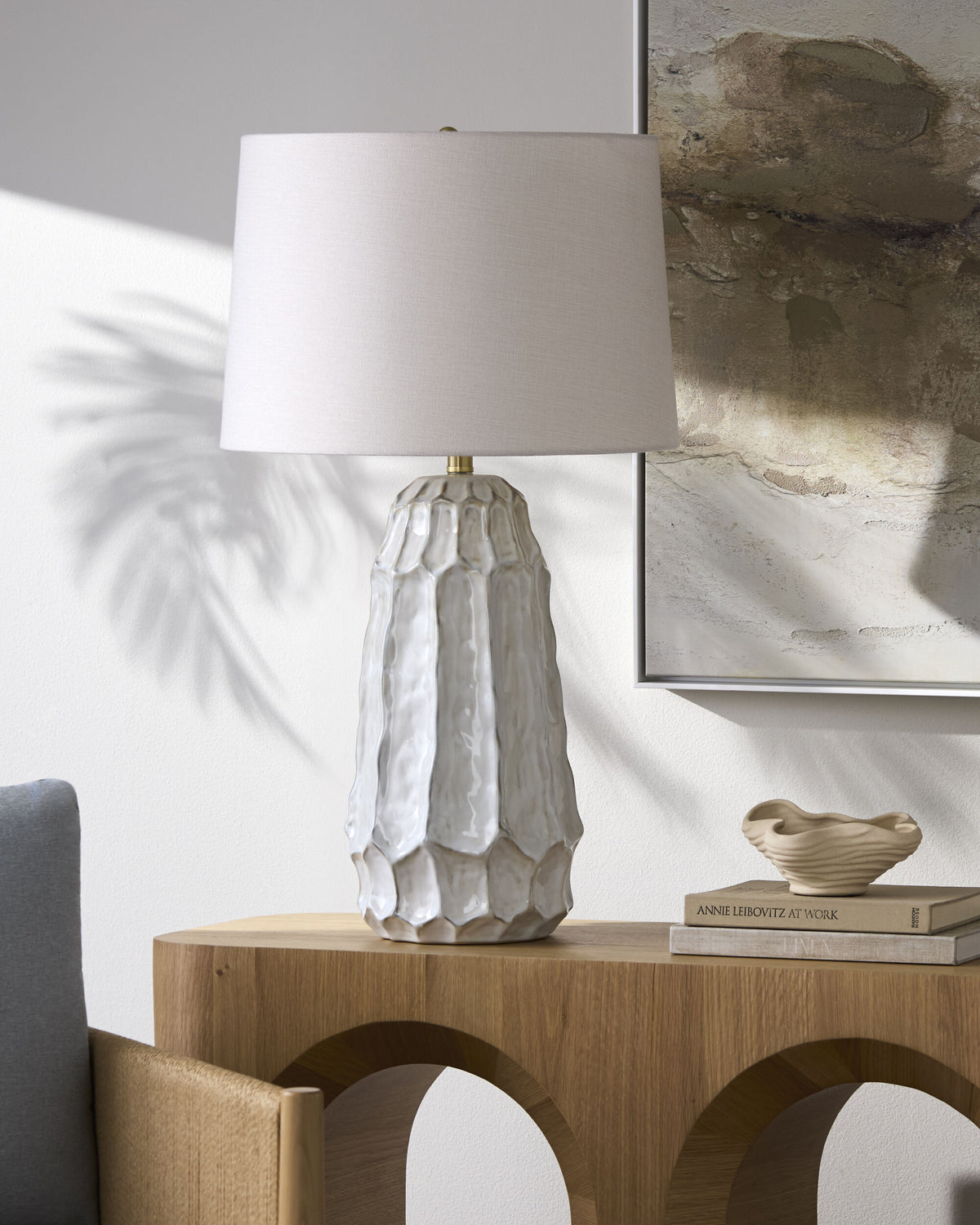 Aqua Stone 31" Ceramic Table Lamp