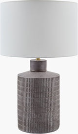 Brine Coast 29" Ceramic Table Lamp, Hand Painted Gray