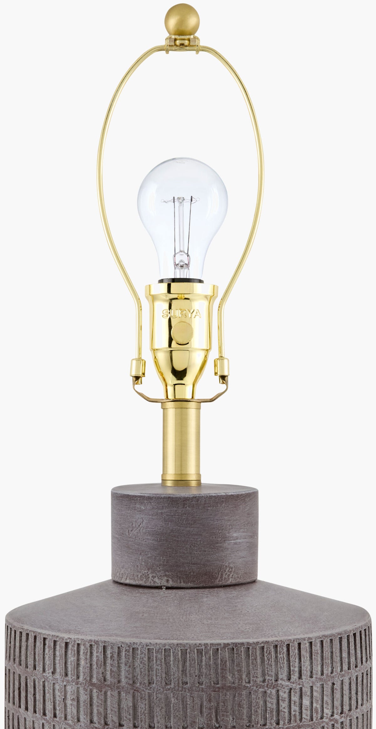 Brine Coast 29" Ceramic Table Lamp, Hand Painted Gray