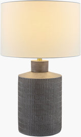 Brine Coast 29" Ceramic Table Lamp, Hand Painted Gray