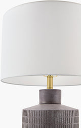 Brine Coast 29" Ceramic Table Lamp, Hand Painted Gray