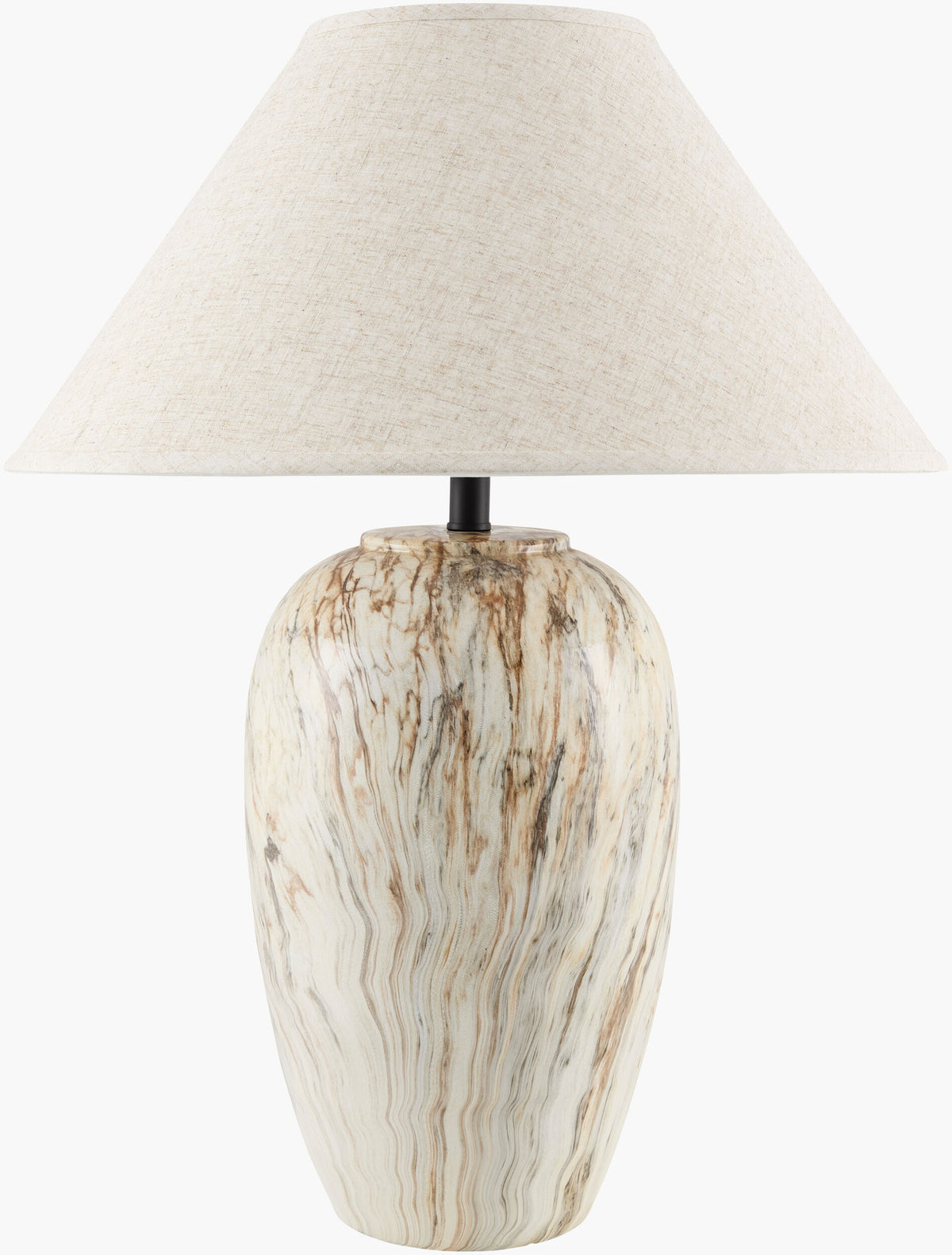 Coral Bay 30" Ceramic Table Lamp, Glazed Brown