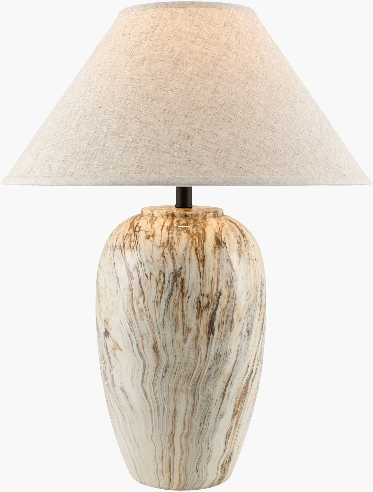 Coral Bay 30" Ceramic Table Lamp, Glazed Brown