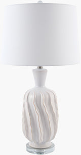 Coconut Breeze 30" Ceramic Table Lamp, Glazed White