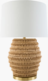 Island Ridges 26" Rattan Table Lamp, Natural Wheat