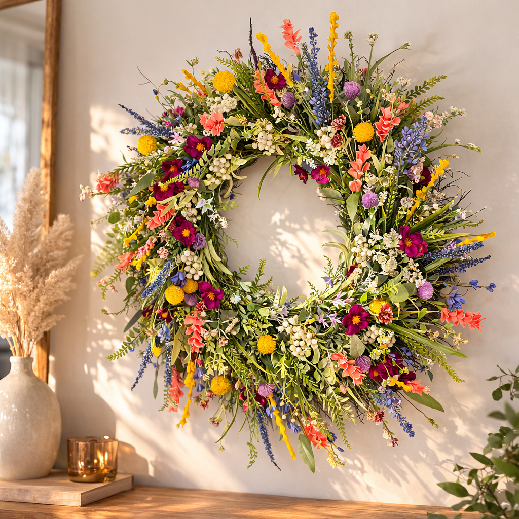 Floral Decorative Door Wreath