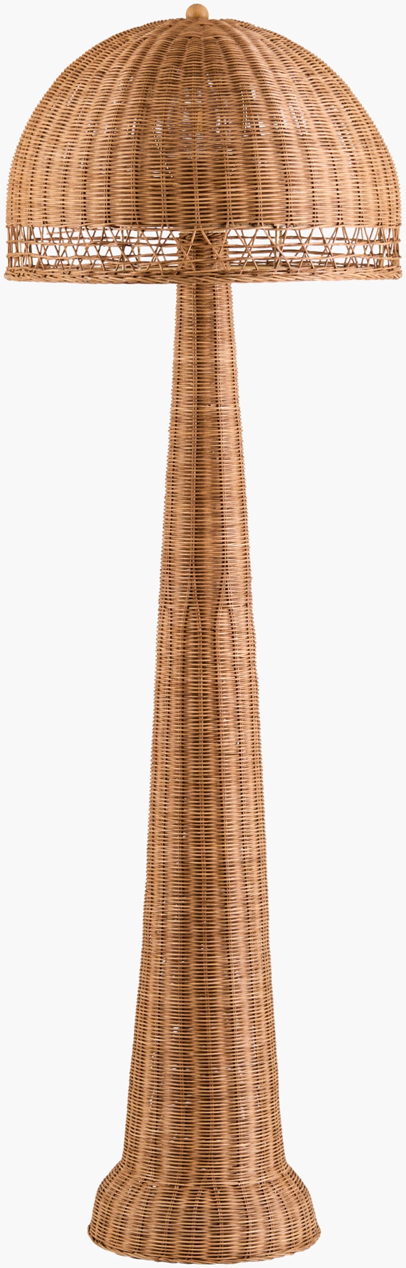 Lighthouse Bay 59" Rattan Floor Lamp, Painted Wheat