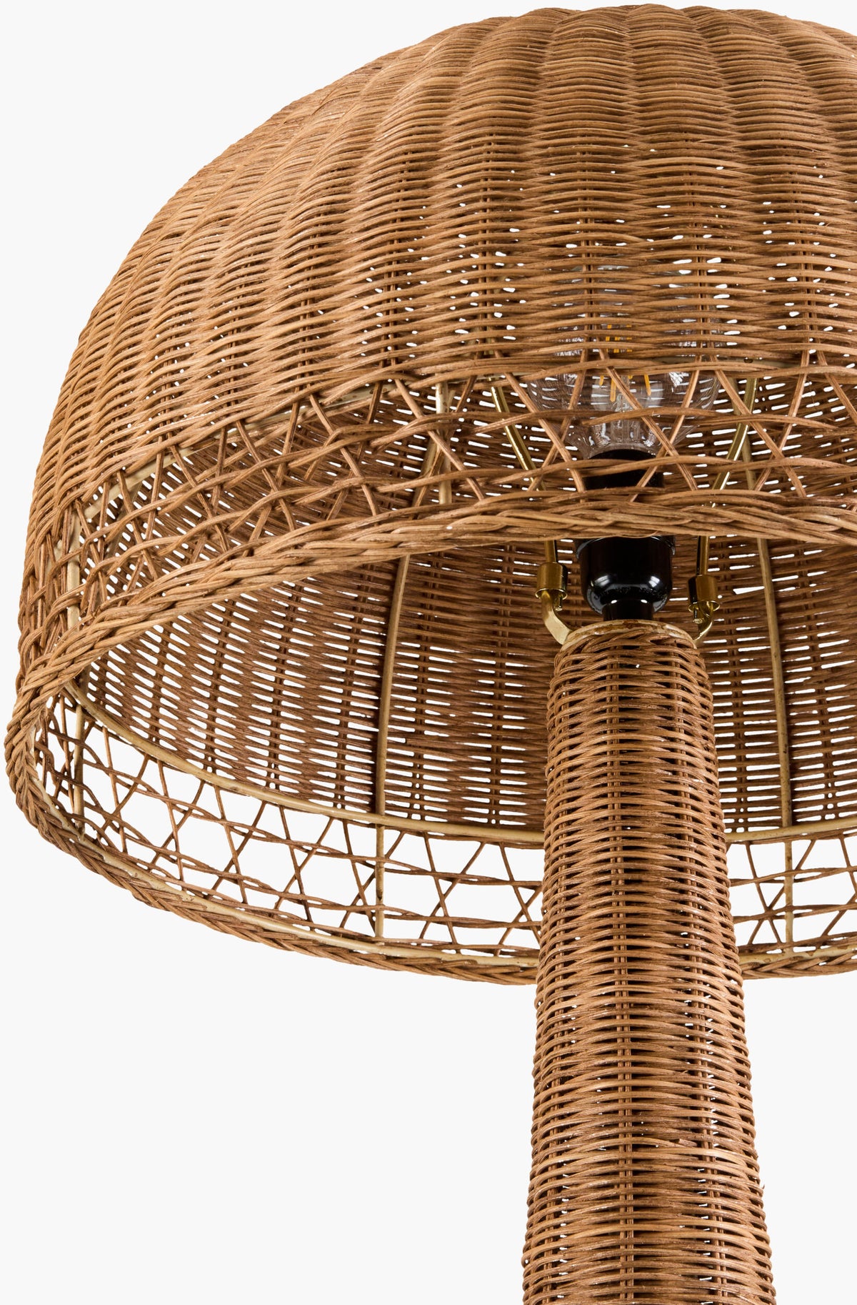 Lighthouse Bay 59" Rattan Floor Lamp, Painted Wheat