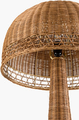 Lighthouse Bay 59" Rattan Floor Lamp, Painted Wheat