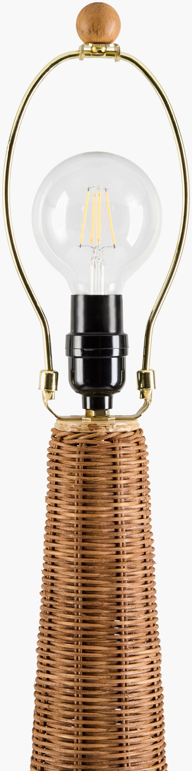 Lighthouse Bay 59" Rattan Floor Lamp, Painted Wheat