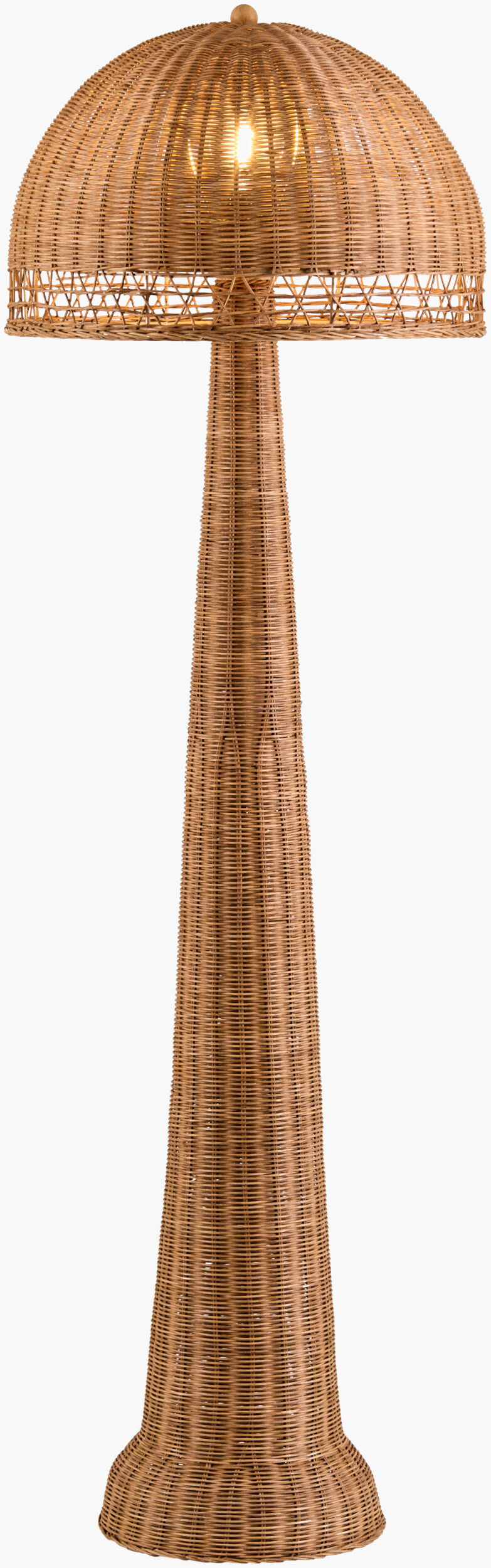 Lighthouse Bay 59" Rattan Floor Lamp, Painted Wheat