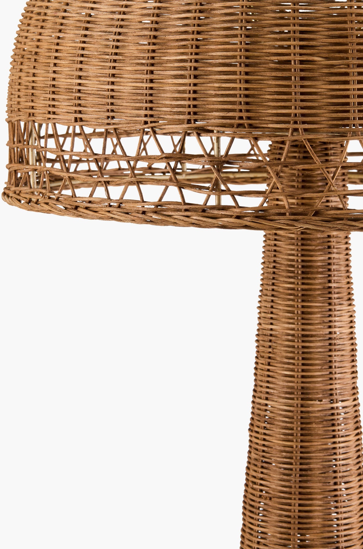 Lighthouse Bay 59" Rattan Floor Lamp, Painted Wheat