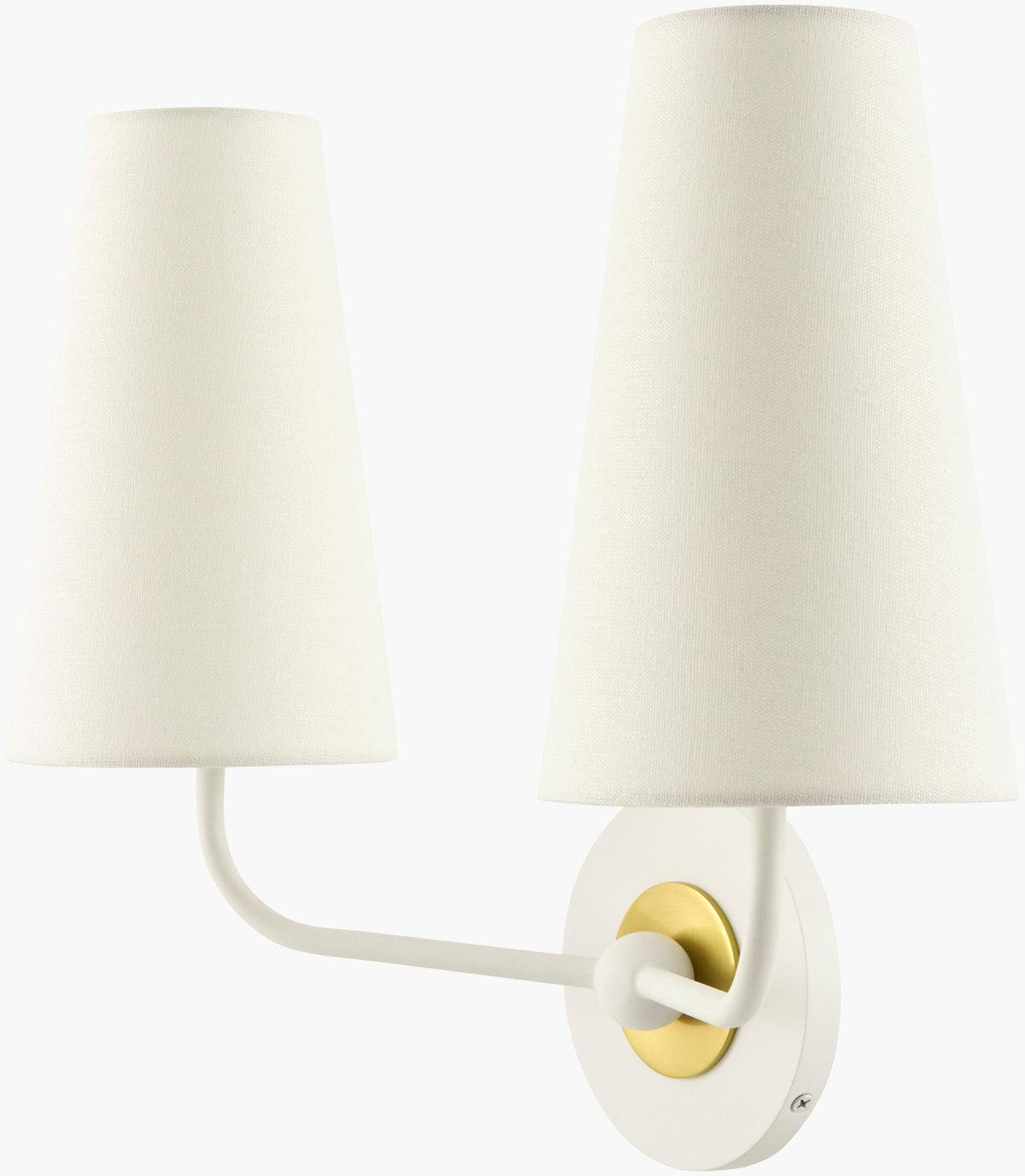 Luminara Bay 13" Iron Wall Sconce, Electroplated White