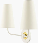 Luminara Bay 13" Iron Wall Sconce, Electroplated White