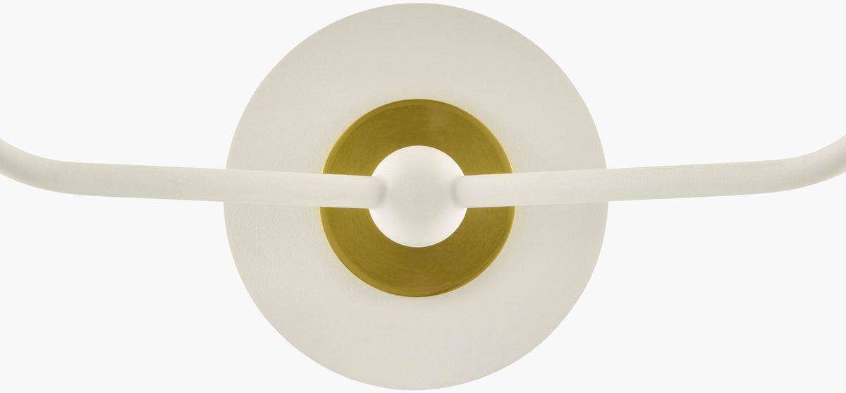 Luminara Bay 13" Iron Wall Sconce, Electroplated White