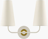 Luminara Bay 13" Iron Wall Sconce, Electroplated White