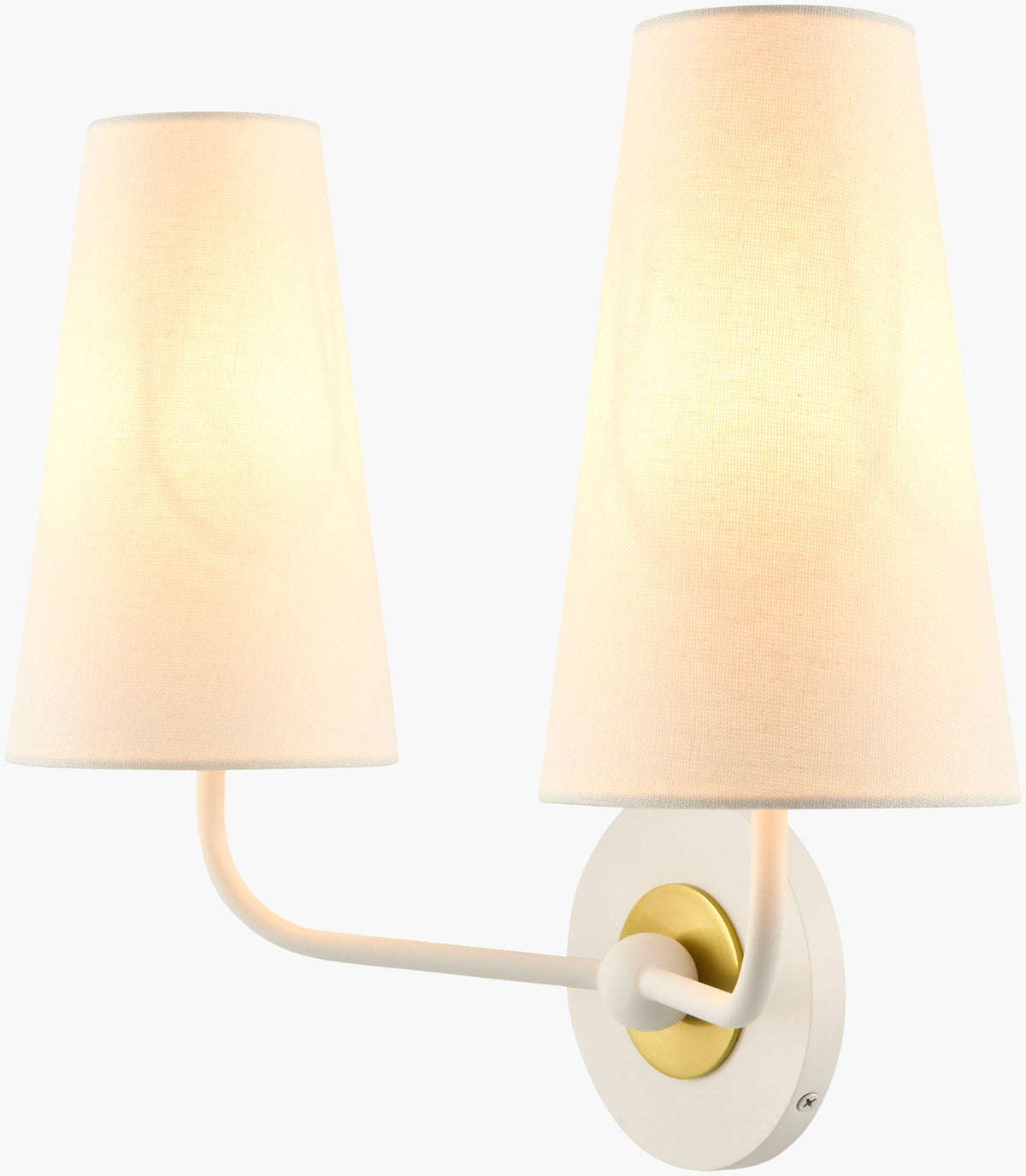 Luminara Bay 13" Iron Wall Sconce, Electroplated White