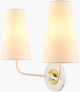 Luminara Bay 13" Iron Wall Sconce, Electroplated White