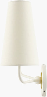 Luminara Bay 13" Iron Wall Sconce, Electroplated White