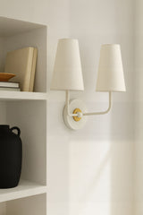 Luminara Bay 13" Iron Wall Sconce, Electroplated White