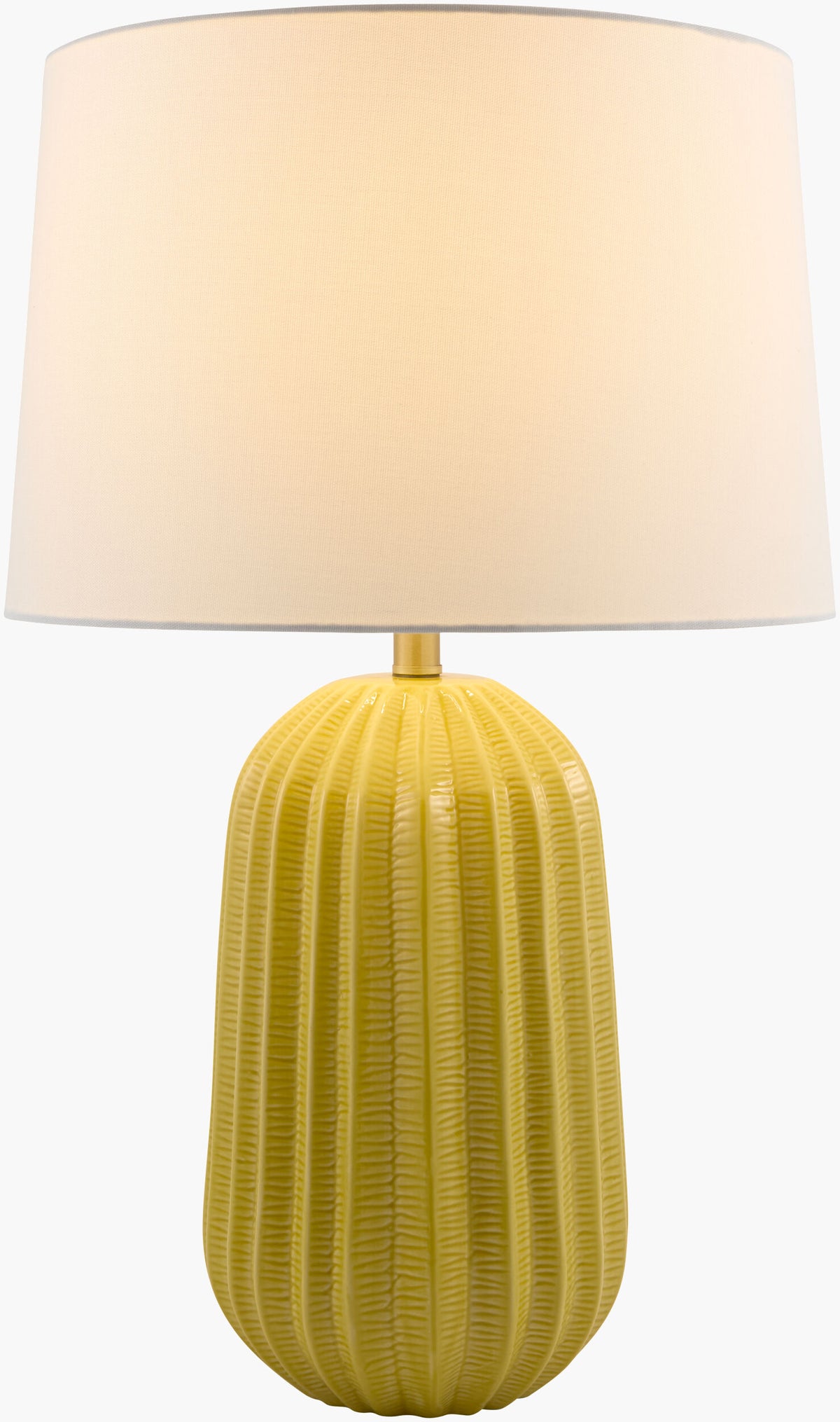 Laguna Sun 28" Ceramic Table Lamp, Glazed Bright Yellow