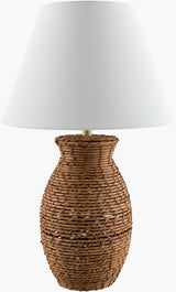 Paradise Bay 29" Rattan Table Lamp, Painted Wheat