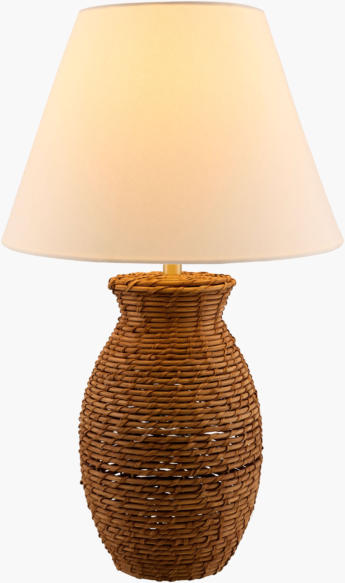 Paradise Bay 29" Rattan Table Lamp, Painted Wheat
