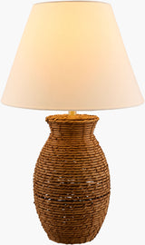Paradise Bay 29" Rattan Table Lamp, Painted Wheat