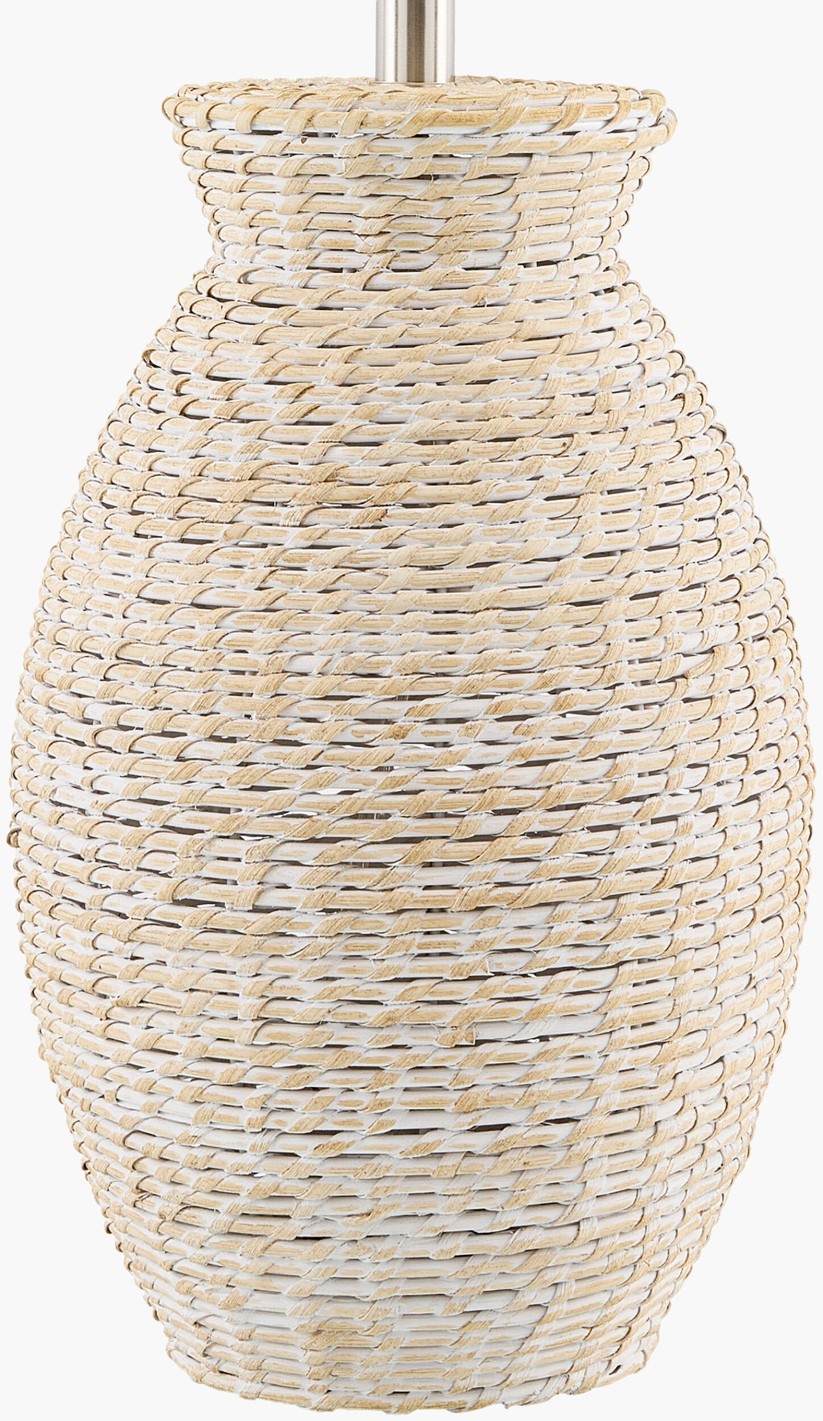 Paradise Bay 29" Rattan Table Lamp, Painted White