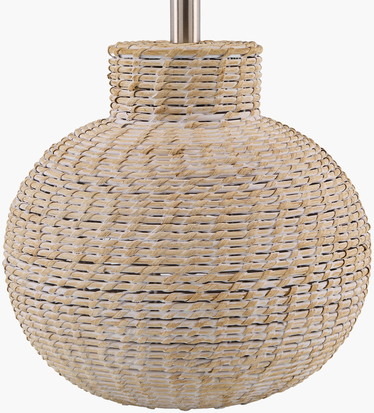 Paradise Bay 24" Rattan Table Lamp, Painted White