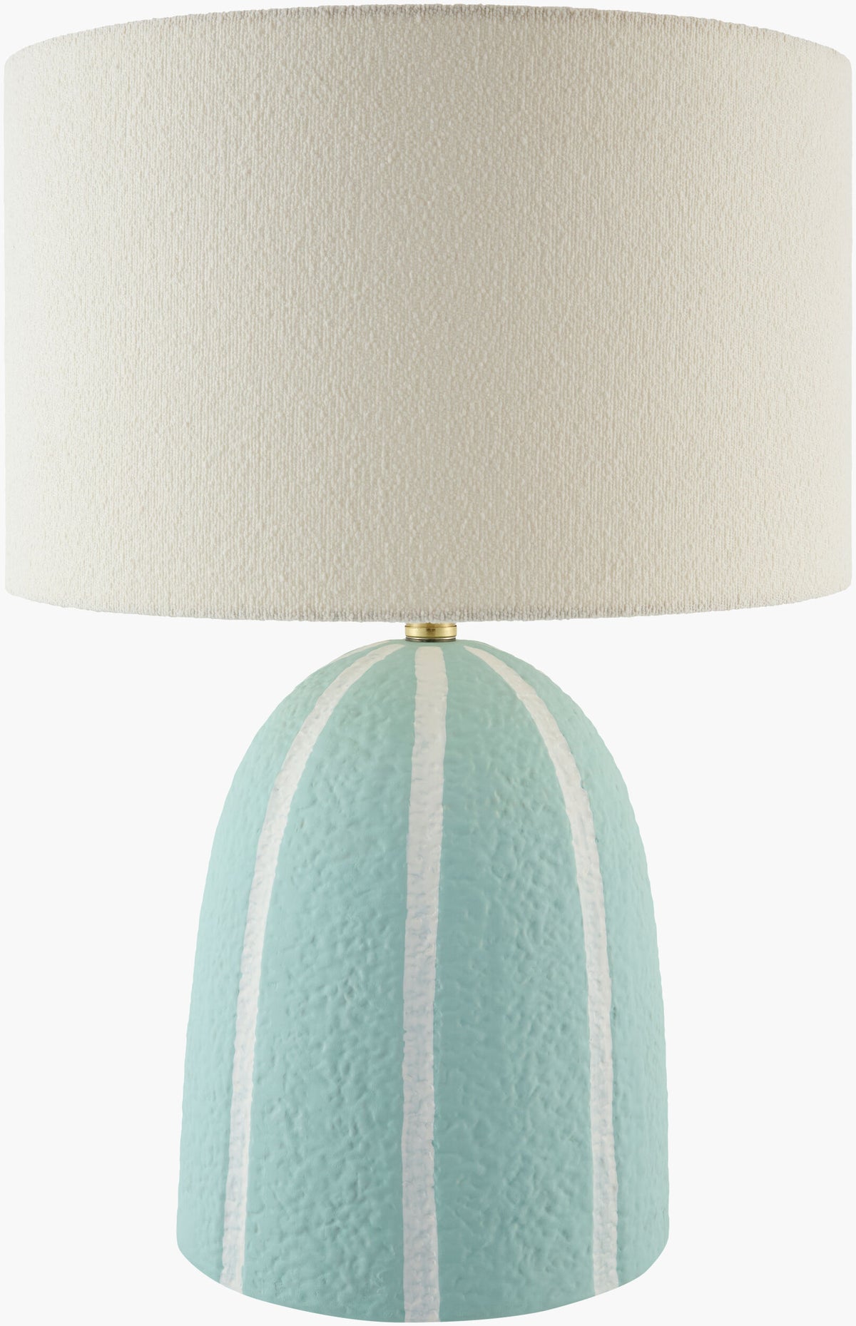 Riviera Stripe 24" Ceramic Table Lamp, Painted Blue