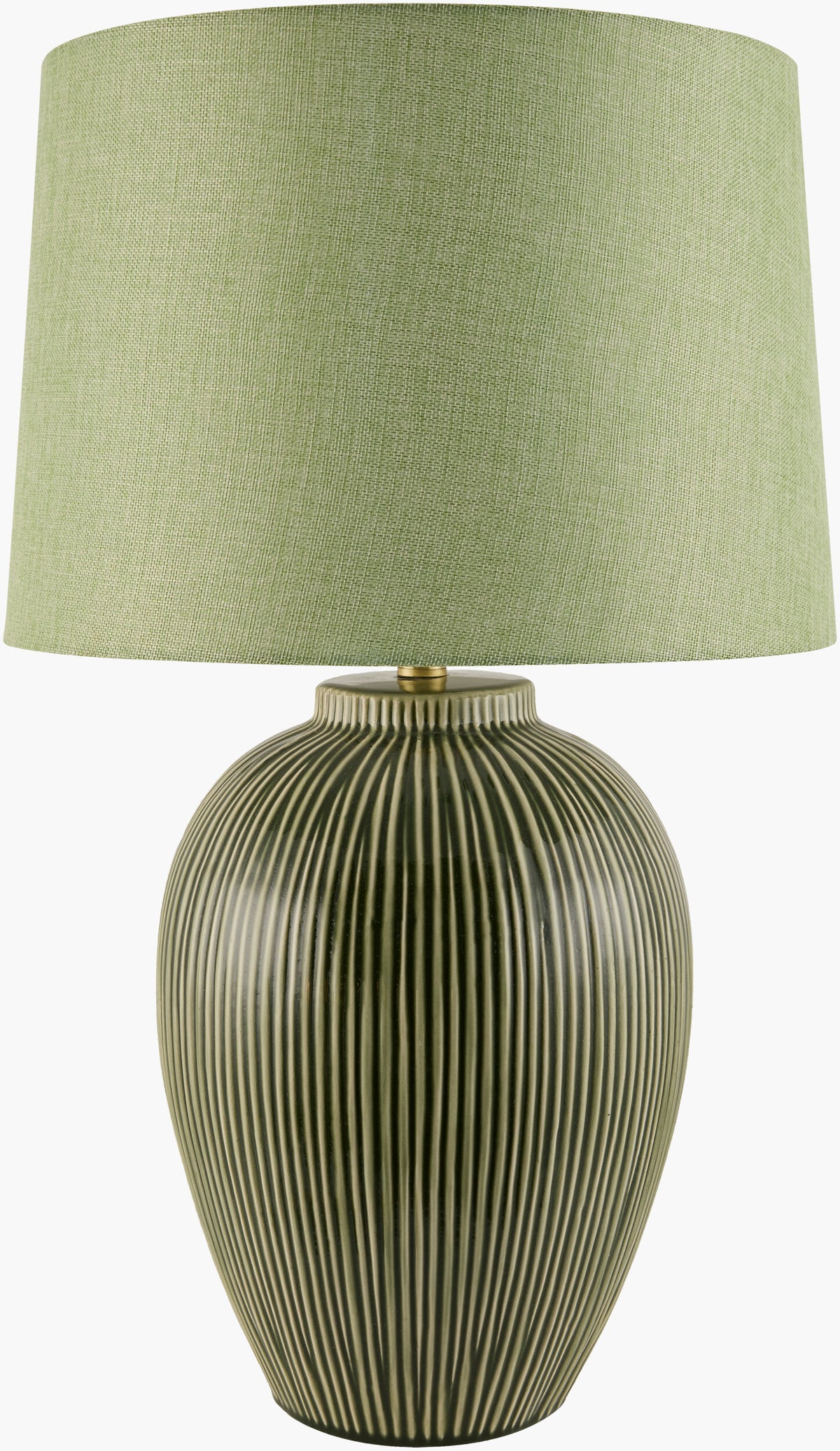 Sea Haven 29" Ceramic Table Lamp, Hand Painted Green