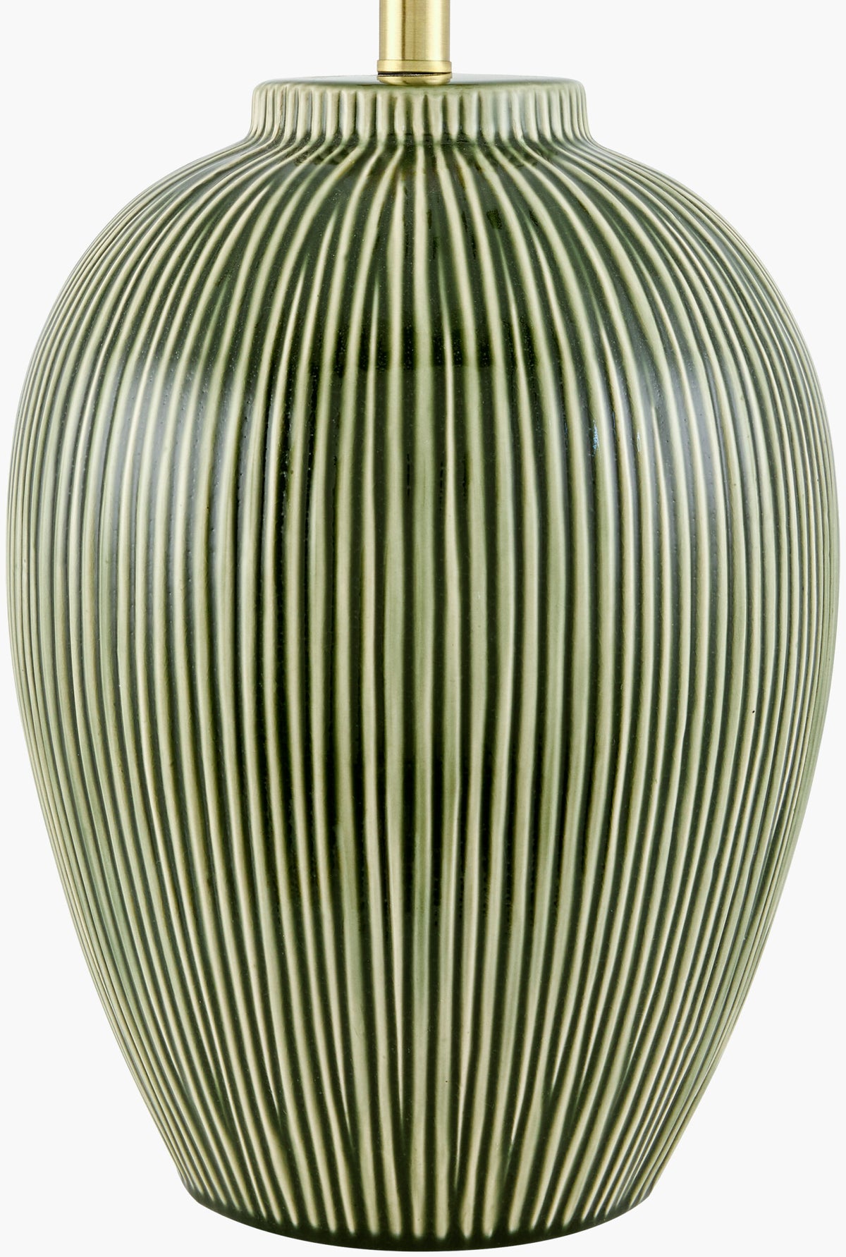 Sea Haven 29" Ceramic Table Lamp, Hand Painted Green