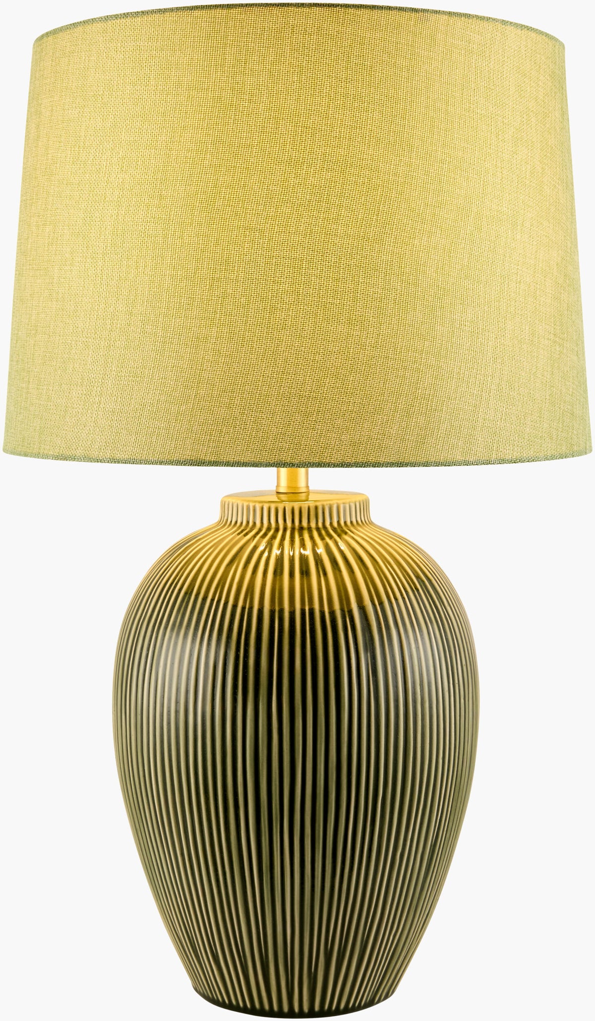 Sea Haven 29" Ceramic Table Lamp, Hand Painted Green