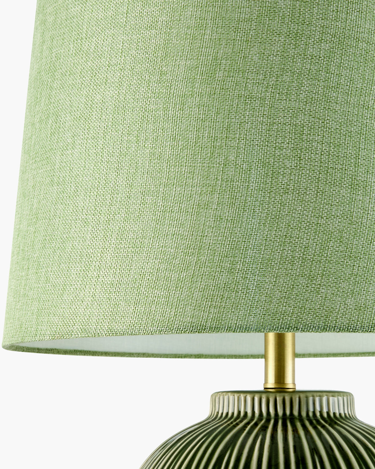 Sea Haven 29" Ceramic Table Lamp, Hand Painted Green