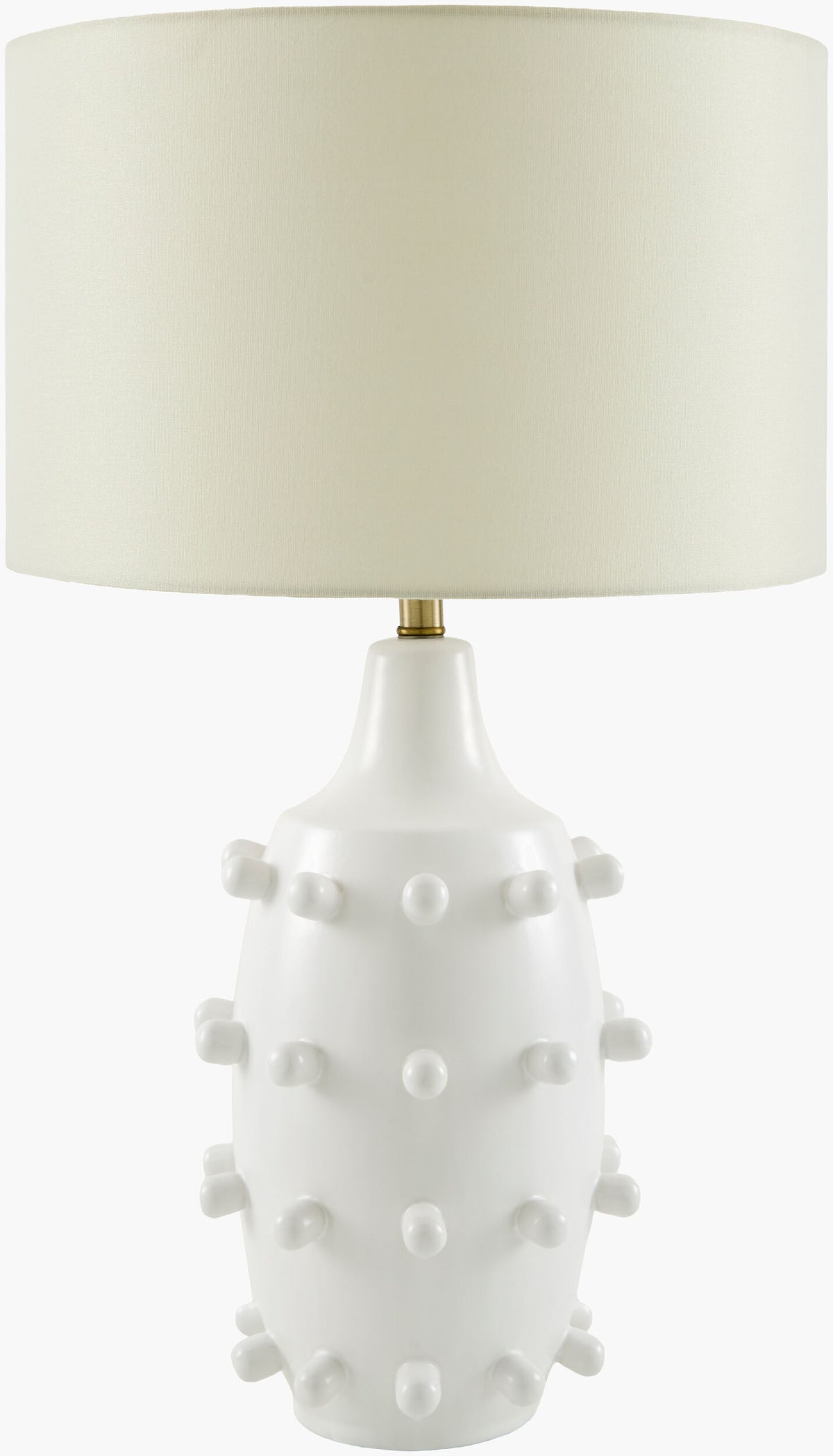 Seashell Pearl 29" Ceramic Table Lamp, Glazed White