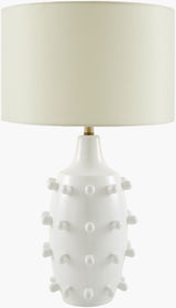 Seashell Pearl 29" Ceramic Table Lamp, Glazed White