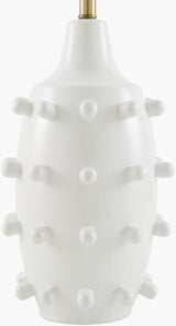 Seashell Pearl 29" Ceramic Table Lamp, Glazed White