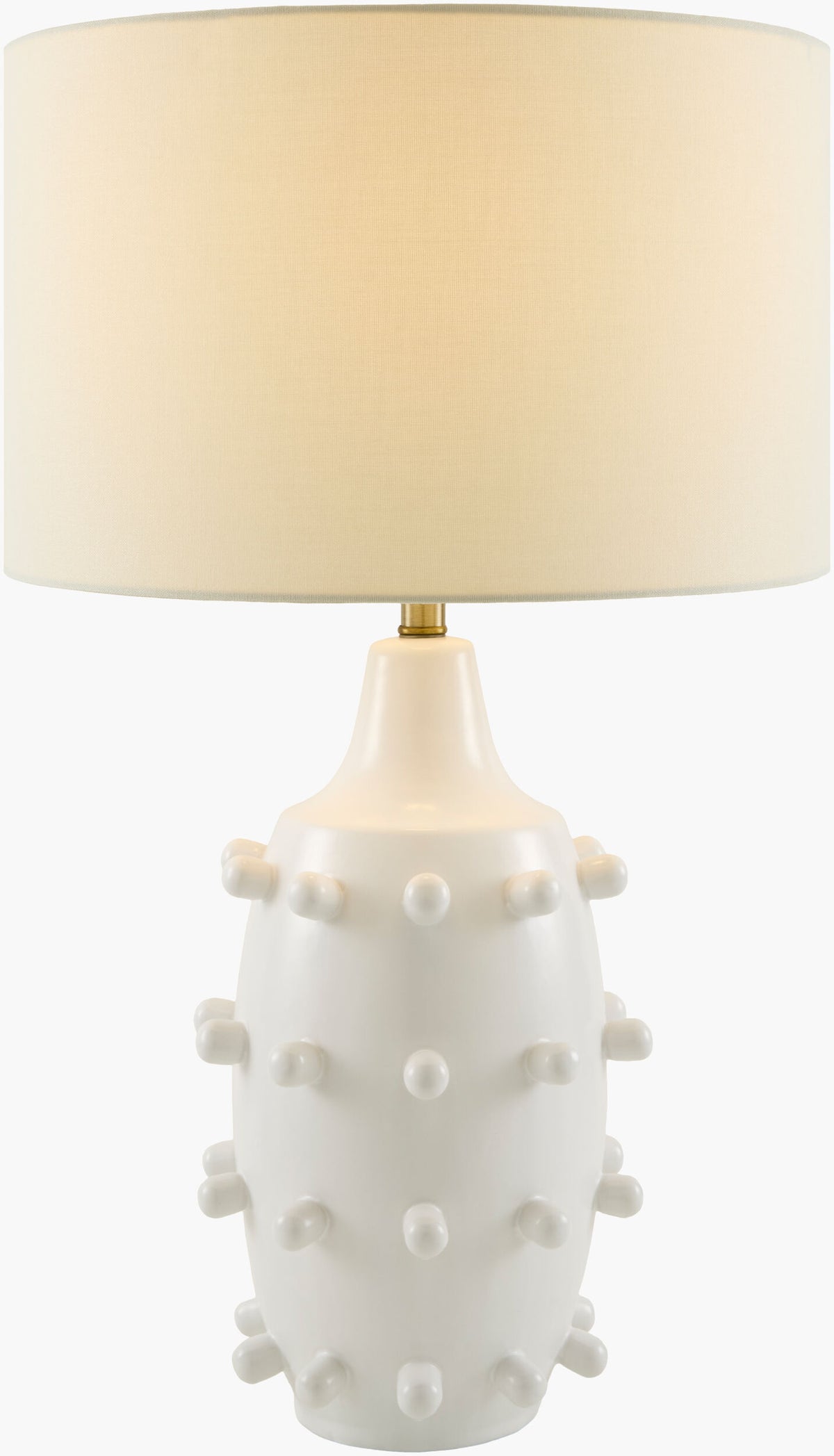 Seashell Pearl 29" Ceramic Table Lamp, Glazed White