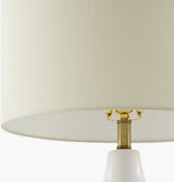 Seashell Pearl 29" Ceramic Table Lamp, Glazed White
