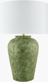 Sea Moss 30" Ceramic Table Lamp, Painted Green