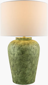 Sea Moss 30" Ceramic Table Lamp, Painted Green