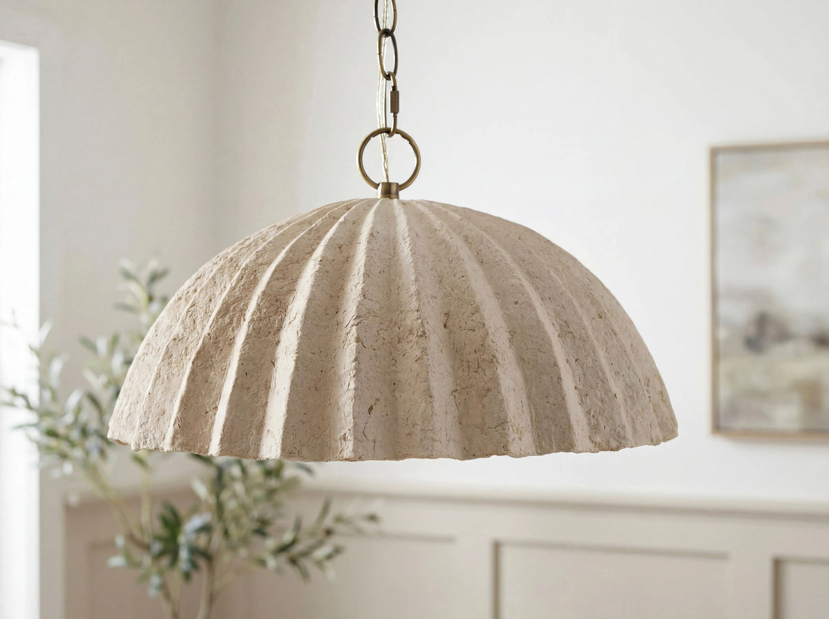 Moyalia Iron Pendant Light, Electroplated Metallic Brass